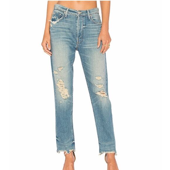 MOTHER Blue Straight Leg Jeans - Picture 2 of 10